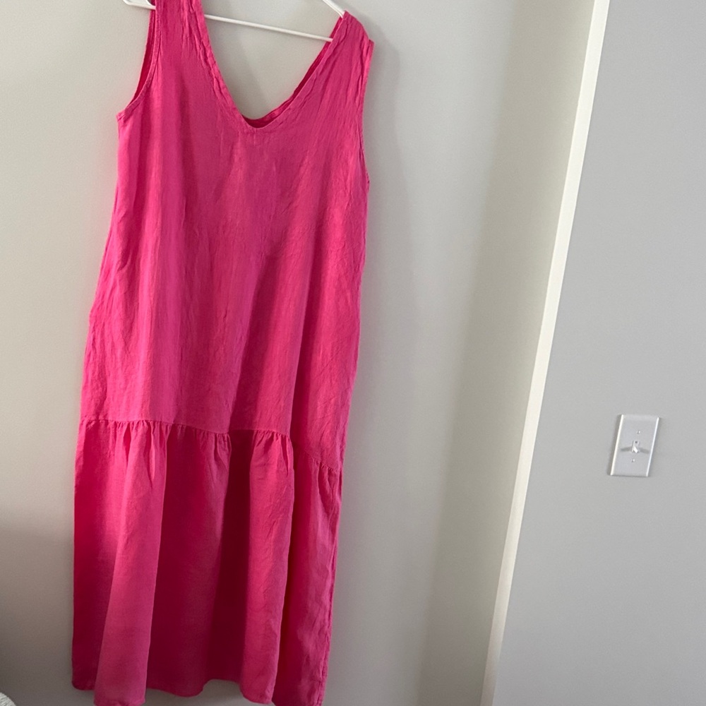 Chic Pink Midi Dress